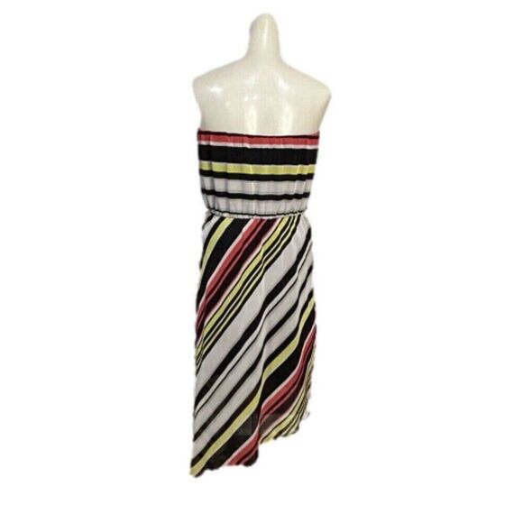 Studio Y Multi Colored Strapless Stripped Dress Size Large - Picture 2 of 6